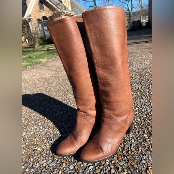 J. Crew Shoes - J CREW Sutton Leather, Women’s Mid-Heel Boots, Brown, Size 8.5, Made in Italy